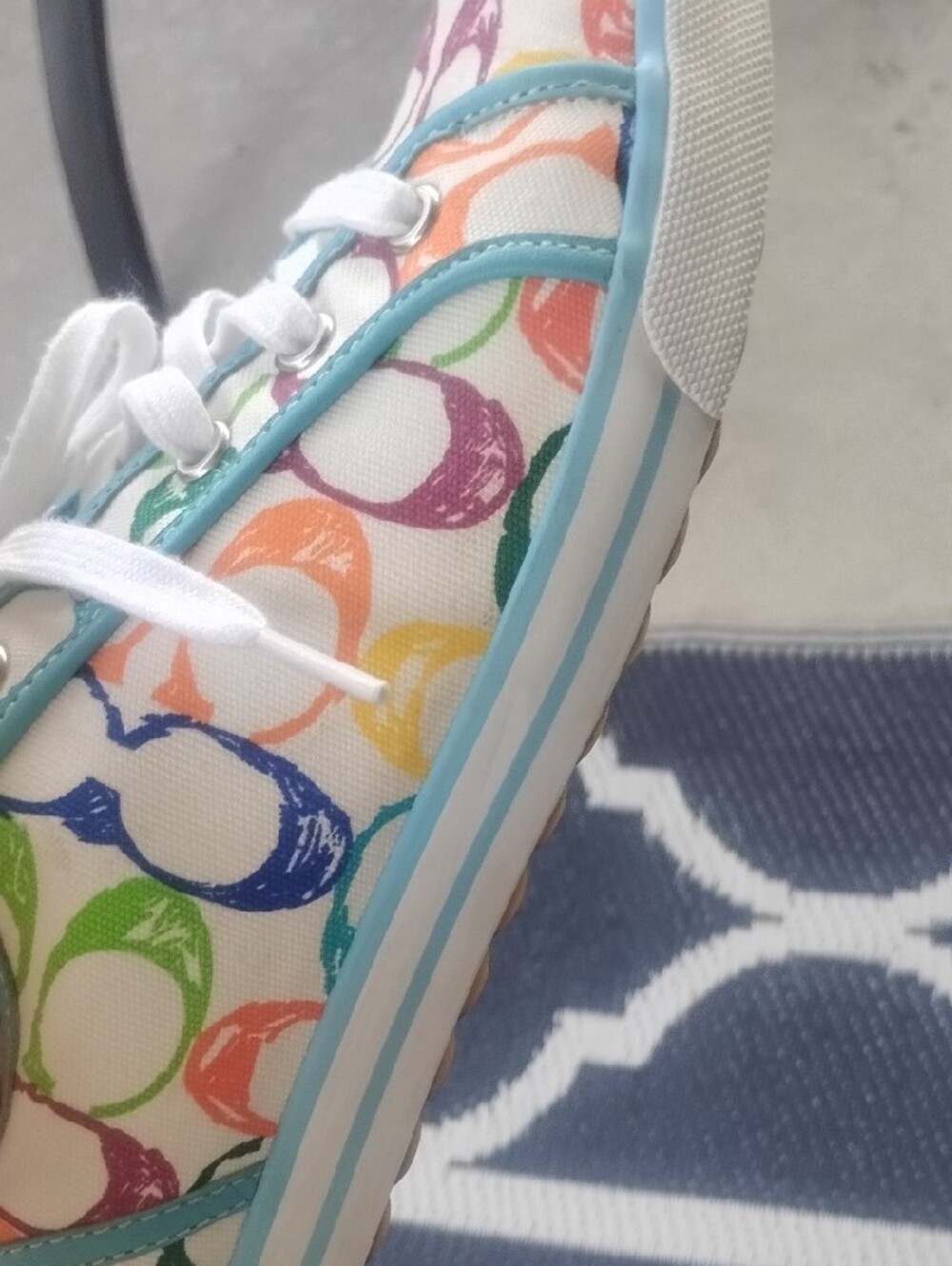 Coach Dawnell Signature Print Canvas Sneakers Size 10 - Picture 10 of 16